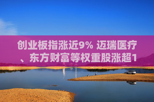 创业板指涨近9% 迈瑞医疗、东方财富等权重股涨超10%