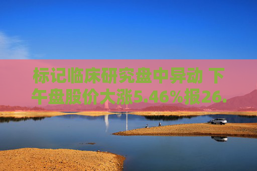 标记临床研究盘中异动 下午盘股价大涨5.46%报26.87美元  第1张