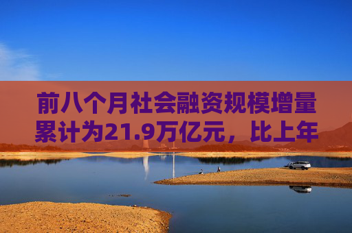 前八个月社会融资规模增量累计为21.9万亿元，比上年同期少3.32万亿元  第1张