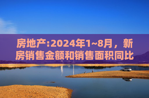 房地产:2024年1~8月，新房销售金额和销售面积同比下降了23.6%和18%