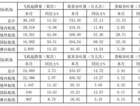 上海机场：8月浦东国际机场旅客吞吐量743.4万人次，同比增长27.13%