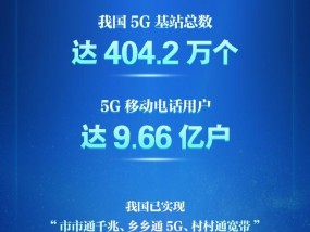 我国5G基站突破400万个